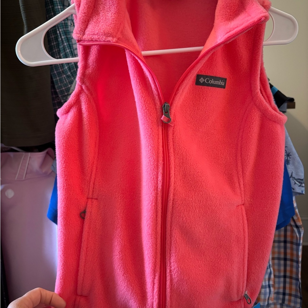 Columbia Vibrant Pink Fleece Vest